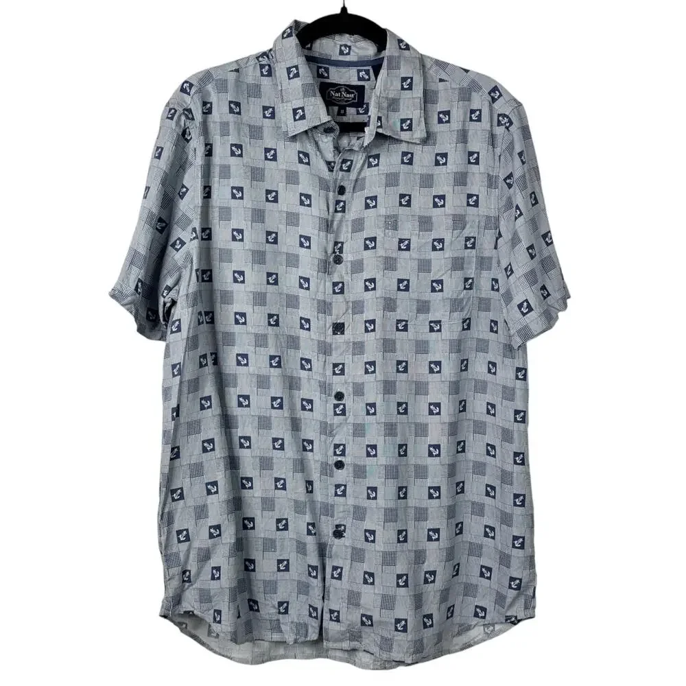 Nat Nast Short Sleeve Button‎ Front Shirt Mens
